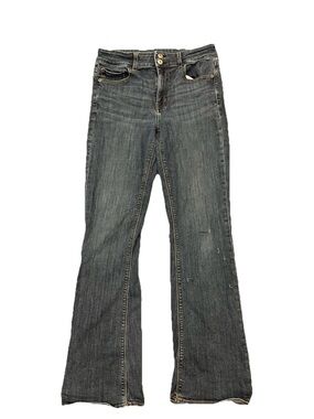 American Eagle Outfitters Women’s High Rise Flare Jeans Blue Distressed 10 Long